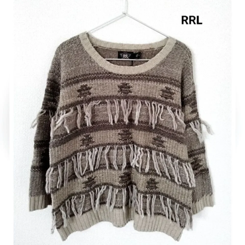 Ralph Lauren RRL Southwestern Organic Fringe Sweater